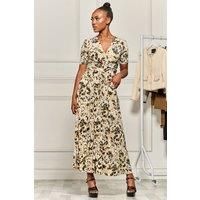 Wrap Front Jersey Maxi Dress