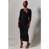 Wrap Sparkly Maxi Bodycon Dress