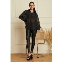Organza Cut Out Back Shirt