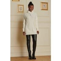 Rib Knitted Roll Neck Jumper