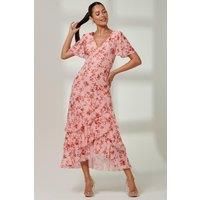 Daleysa Frill Hem Mesh Maxi Dress