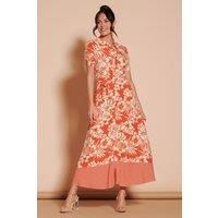 Elsie Floral Viscose Shirt Maxi Dress