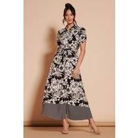 Elsie Floral Viscose Shirt Maxi Dress