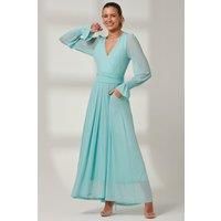 Greta Long Sleeve Mesh Maxi Dress