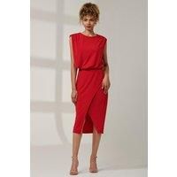 Kira Tiered Draped Bodycon Dress