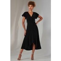 Marlie Metallic Angel Sleeve Maxi Dress