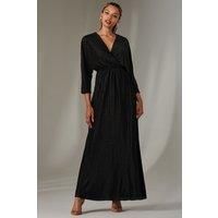 Ruffle Hem Chiffon Midi Dress