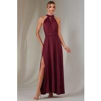 Halter Neck Maxi Bridesmaid Dress