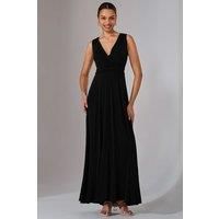 Ella Wrap Bodice Jersey Maxi Dress
