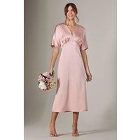 Satin A-Line Midaxi Dress