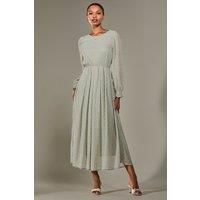 Long Sleeve Chiffon Midaxi Dress