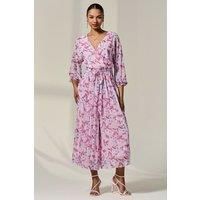 Flared Printed Chiffon Jumpsuit