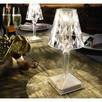 Rechargeable USB Diamond Touch Lamp Home Decor Table or Bedside Lighting 26x8cm
