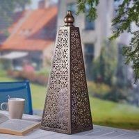 Battery Powered Moroccan Style Pyramid Lantern Lamp Home or Garden LED Light