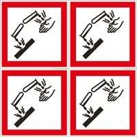 Essentials Corrosive GHS Labels (Sheet) 100mm x 100mm (782YU)