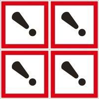 Essentials Harmful/Irritant GHS Labels (Sheet) 100mm x 100mm (941YU)