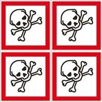 Essentials Toxic GHS Labels (Sheet) 100mm x 100mm (892YU)