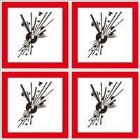 Essentials Explosive Hazard GHS Labels (Sheet) 100mm x 100mm (174YU)