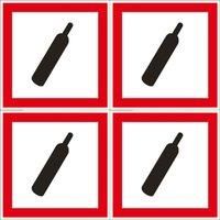 Essentials Compressed Gas GHS Labels (Sheet) 100mm x 100mm (398YU)