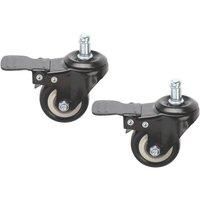EasyExpand Swivel Castors 50mm Black 2 Pack (829YU)