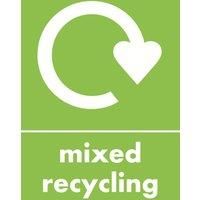 Essentials Mixed Recycling Sign 297mm x 210mm (372YU)