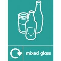 Essentials Mixed Glass Recycling Sign 297mm x 210mm (744YU)