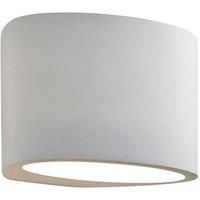 G9 Oval White Plaster Paintable Indoor Home Hallway Downlighter Wall Mount Light