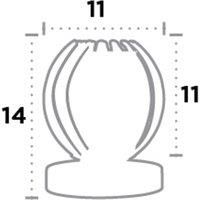 Searchlight Claw table lamp, touch function, smoky lampshade