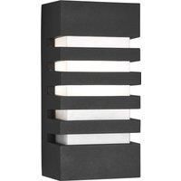 Dark Grey IP44 GrilLED Outdoor Exterior Wall Light With Polycarbonate Diffuser
