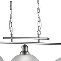 Searchlight 2683-3SS Bistro 3 Way Ceiling Bar Pendant Light Silver