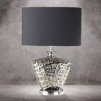Searchlight Network table lamp with black fabric lampshade