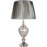 Searchlight Greyson table lamp with fabric lampshade in grey
