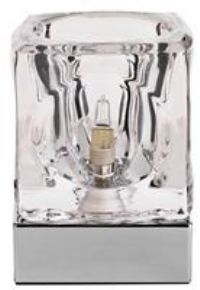 Argos Home Cuba Glass & Chrome Touch Table Lamp