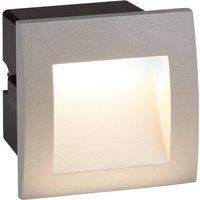 Searchlight 0661GY Ankle Square Recessed Outdoor Wall Light in Grey - Length: 90mm