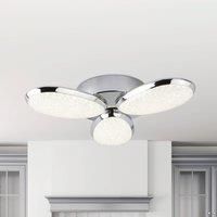 Searchlight 6213-3CC Lori LED Semi Flush Ceiling Light Chrome Acrylic