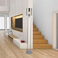Searchlight Catalina floor lamp, glass, chrome/smoke-coloured, E27, 144 cm