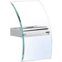 Searchlight LED Bevelled Curved Glass Chrome Wall Bracket Bright Indoor Lighting