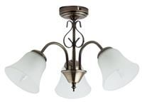 Argos Home Elisa 3 Light Glass Ceiling Light  Antique Brass