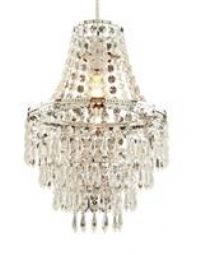 Argos Home Terri Chrome & Clear 5 Tier Beaded Shade