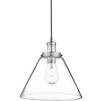 Searchlight 3228SS Pyramid 1 Light Ceiling Pendant Light SatSilver