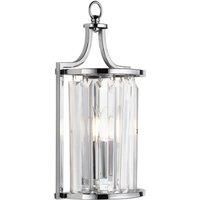 Searchlight 8571CC Victoria 1 Wall Light Chrome & Crystal Glass