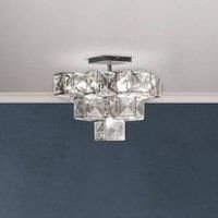 Searchlight 5995-5CC Glacier Chrome Clear Acrylic Cube Ceiling Semi Flush Light