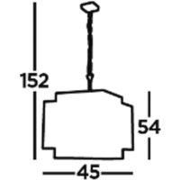 Searchlight Crate pendant light, black/bronze, metal, 4-bulb, E27