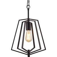 Searchlight 7971BK Slinky Adjustable Cage Ceiling Pendant Light Matt Black Lamps Not Inc.