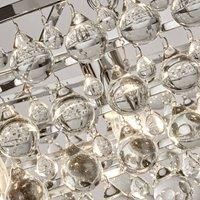 Michelle 5-Light  Pendant Ceiling Light Chandelier Chrome Metal Rain Drop Glass