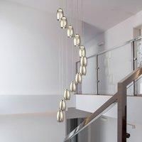 Searchlight Cyclone 12 Light Mu Lighti Drop Pendant, Smoked Glass 3000K