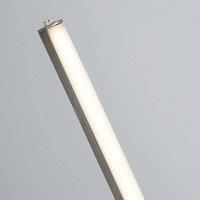 Searchlight Tribeca LED floor lamp, silver/opal white, metal, CCT, 150 cm