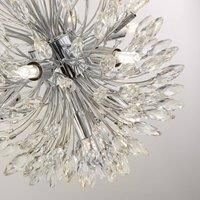 Searchlight Peacock 14 Light Pendant, Crystal
