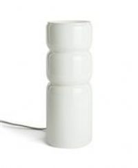 Habitat Parr Glass Column Table Lamp - White