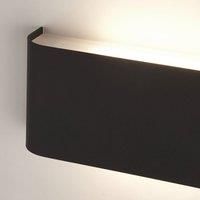 2 Bulbs LED Matt Black Finish Shade Uplight Downlight Indoor Wall Fitting Light